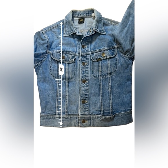 VTG 70s Lee Riders Denim Jean Trucker Jacket PATD 153438 Union Made in USA 36R - Picture 11 of 11
